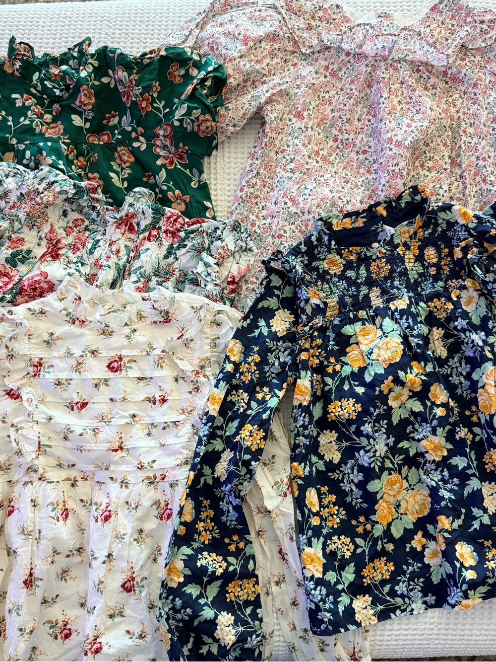 Bundle of 5 Janie and Jack floral tops